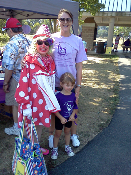 Gogo the clown brought smiles to all the kids big and small